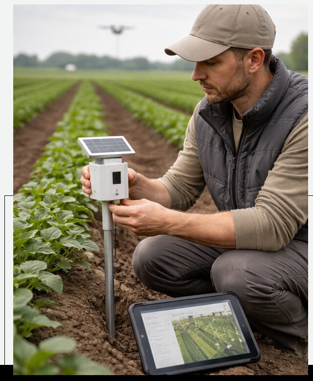 IoT мониторинг сельскохозяйственных полей и контроля в Кушве